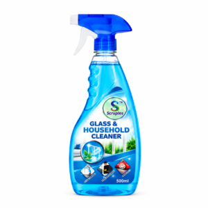 blue scruples glass cleaner bottle