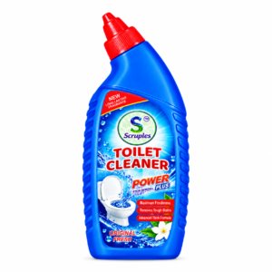 blue scruples toilet cleaner bottle